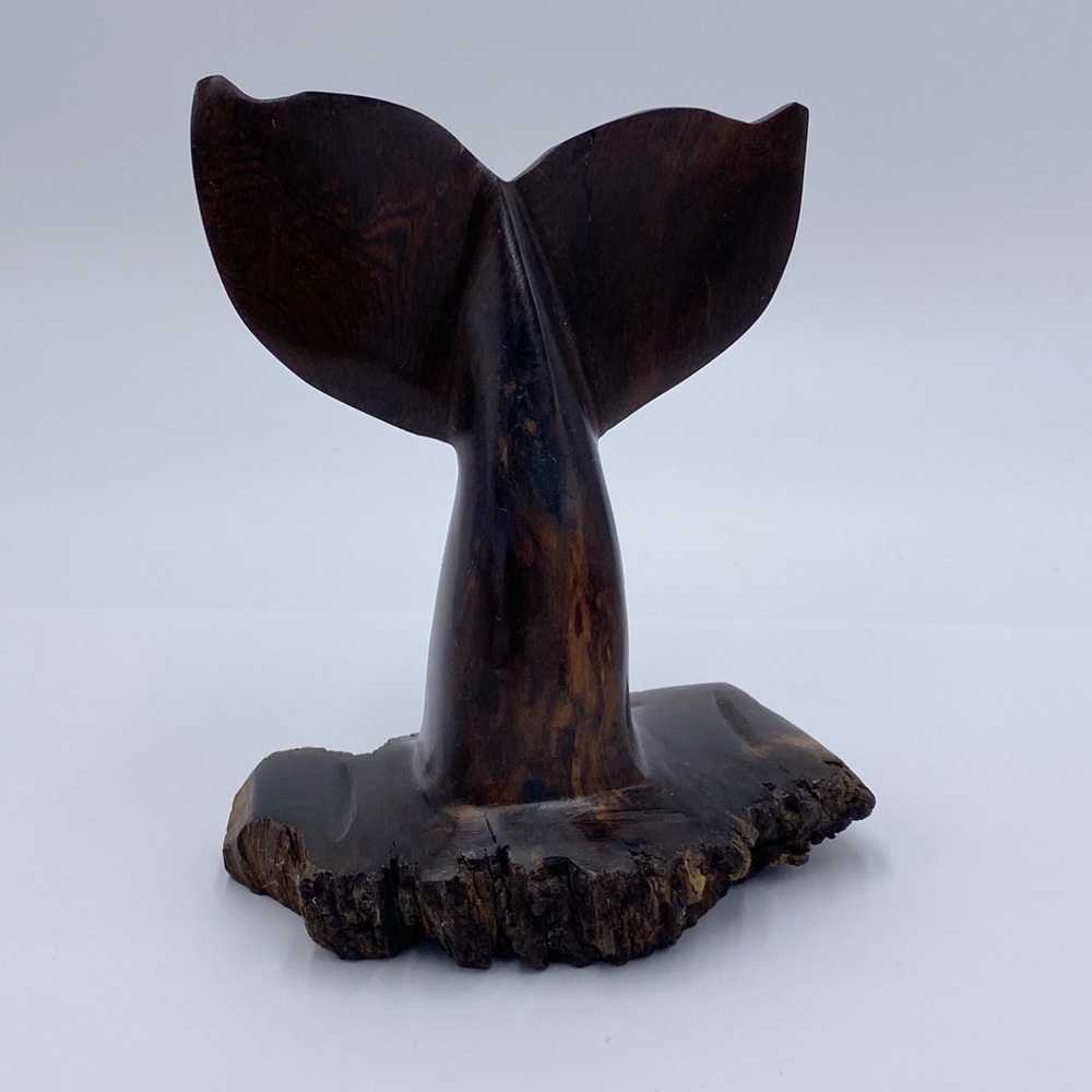 Whale Tail Wooden Carved Decor - Picture 6 of 6